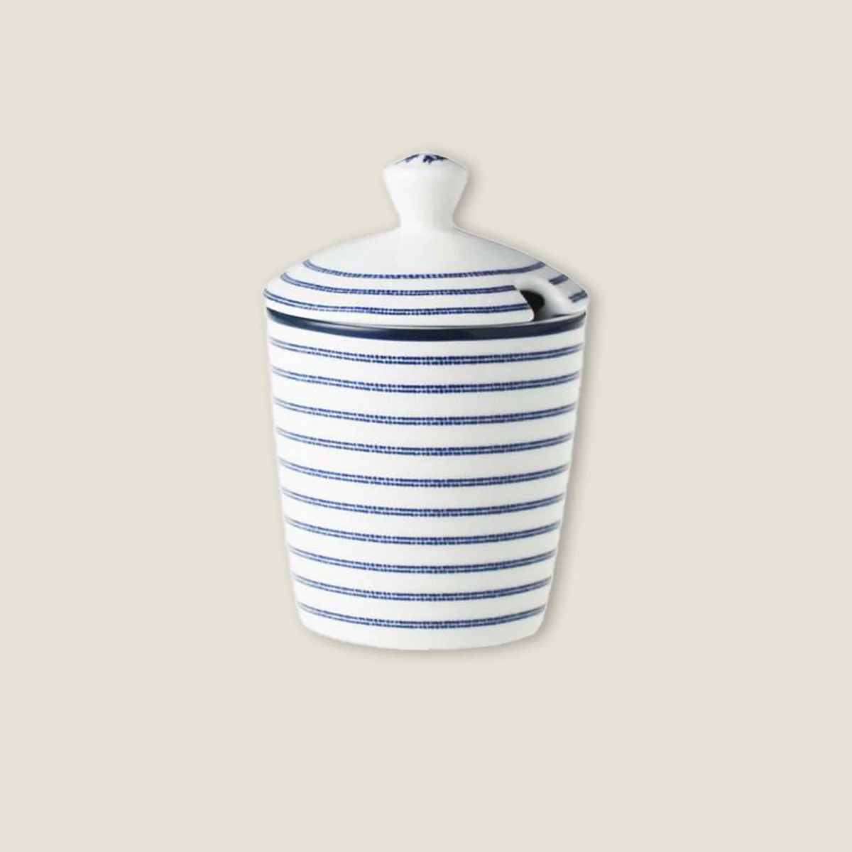 Azucarera de porcelana con rayas Candya