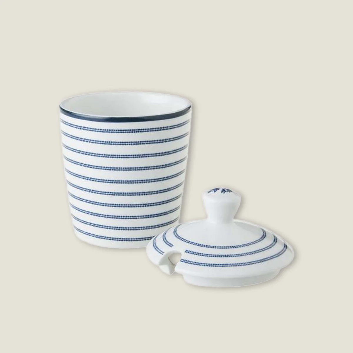 Azucarera de porcelana con rayas Candya - Image 2