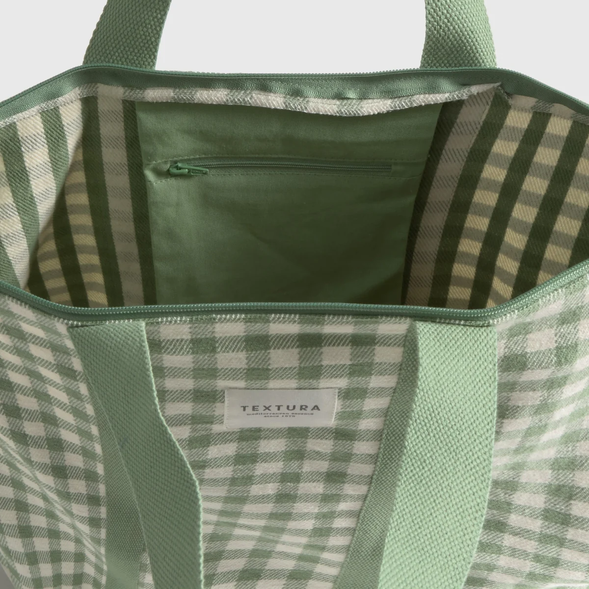 Bolsa de playa algodón cuadros vichy Revi - Image 2