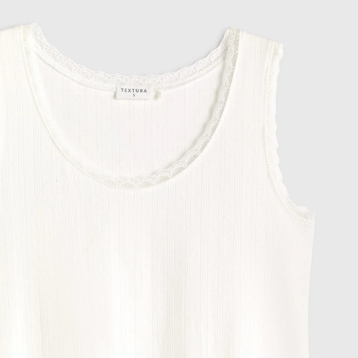 Camiseta tirantes algodón canalé Basi - Image 7