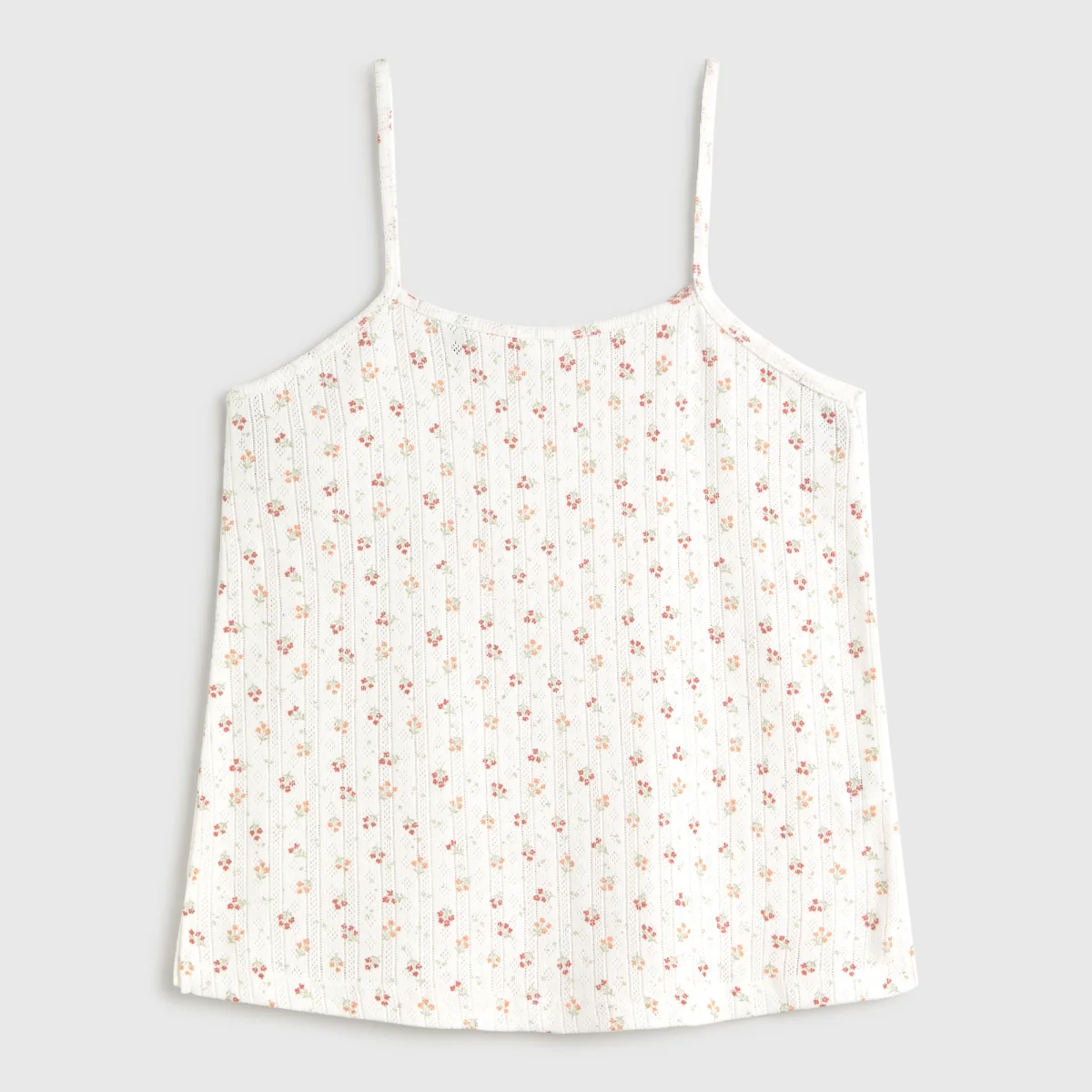 Camiseta tirantes algodón canalé estampado floral Fabiana - Image 5