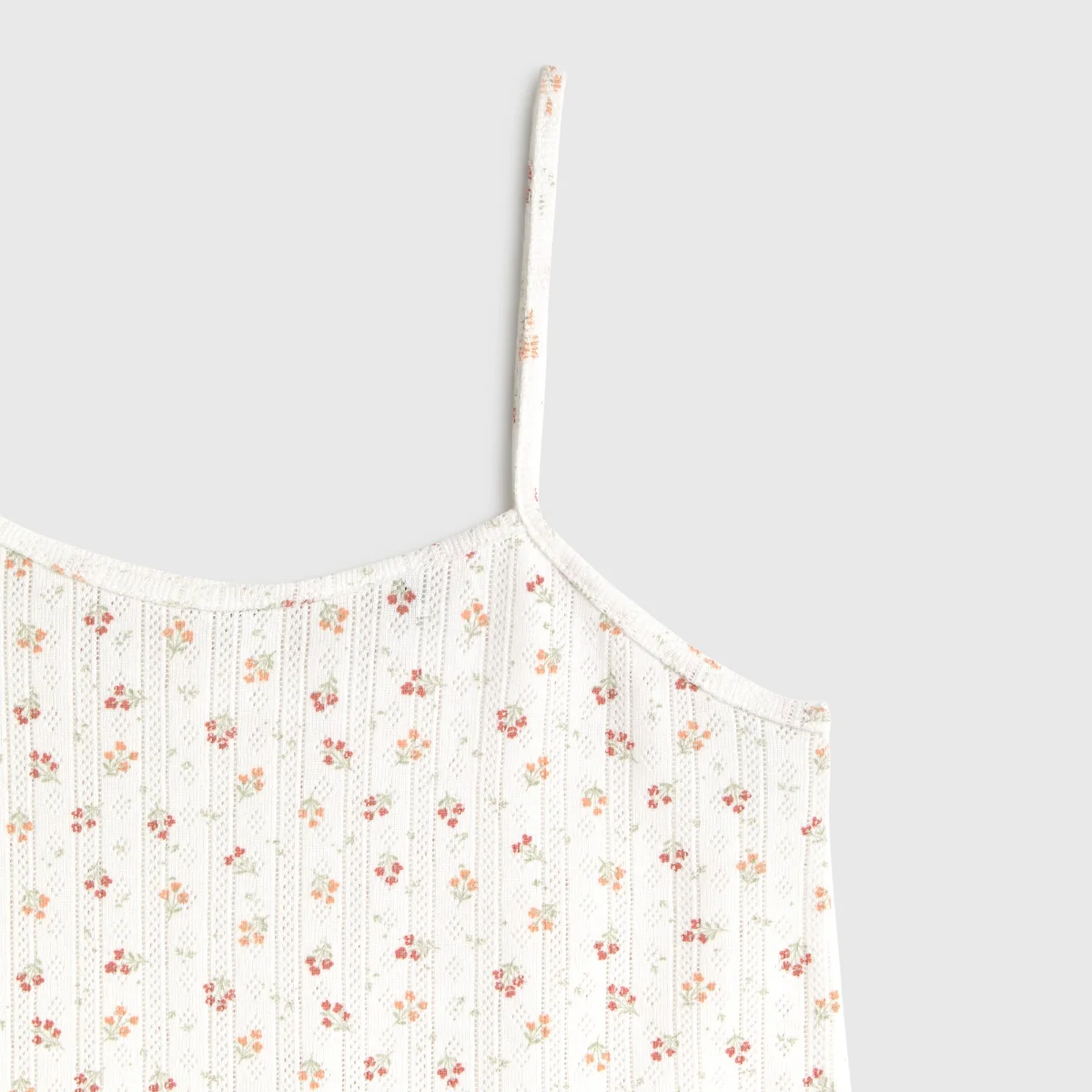 Camiseta tirantes algodón canalé estampado floral Fabiana - Image 6