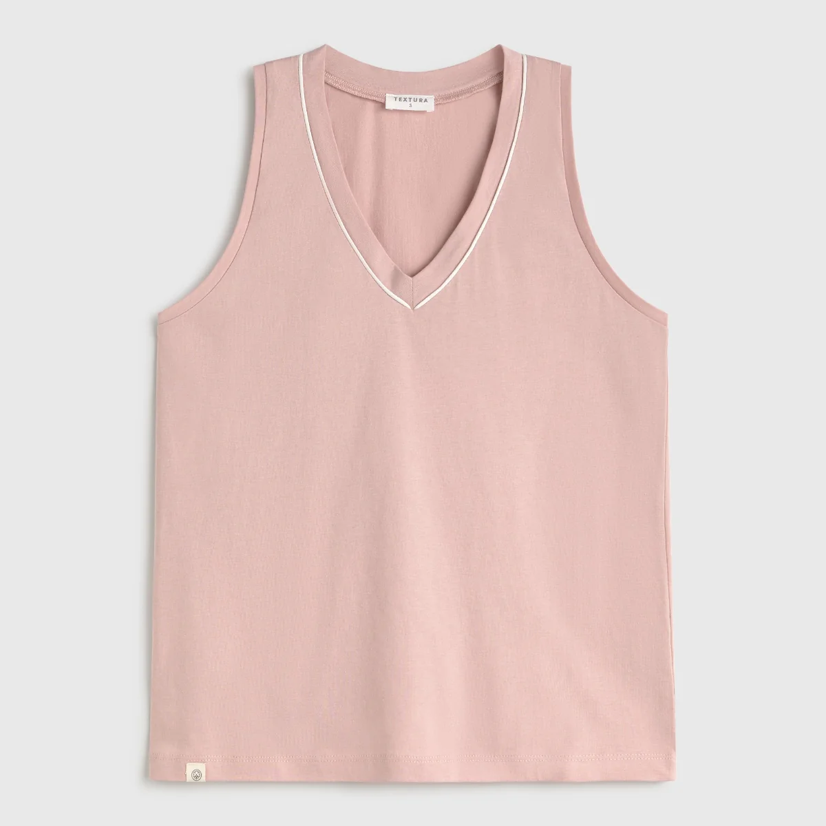 Camiseta de punto de algodón con ribete Vegat - Image 4