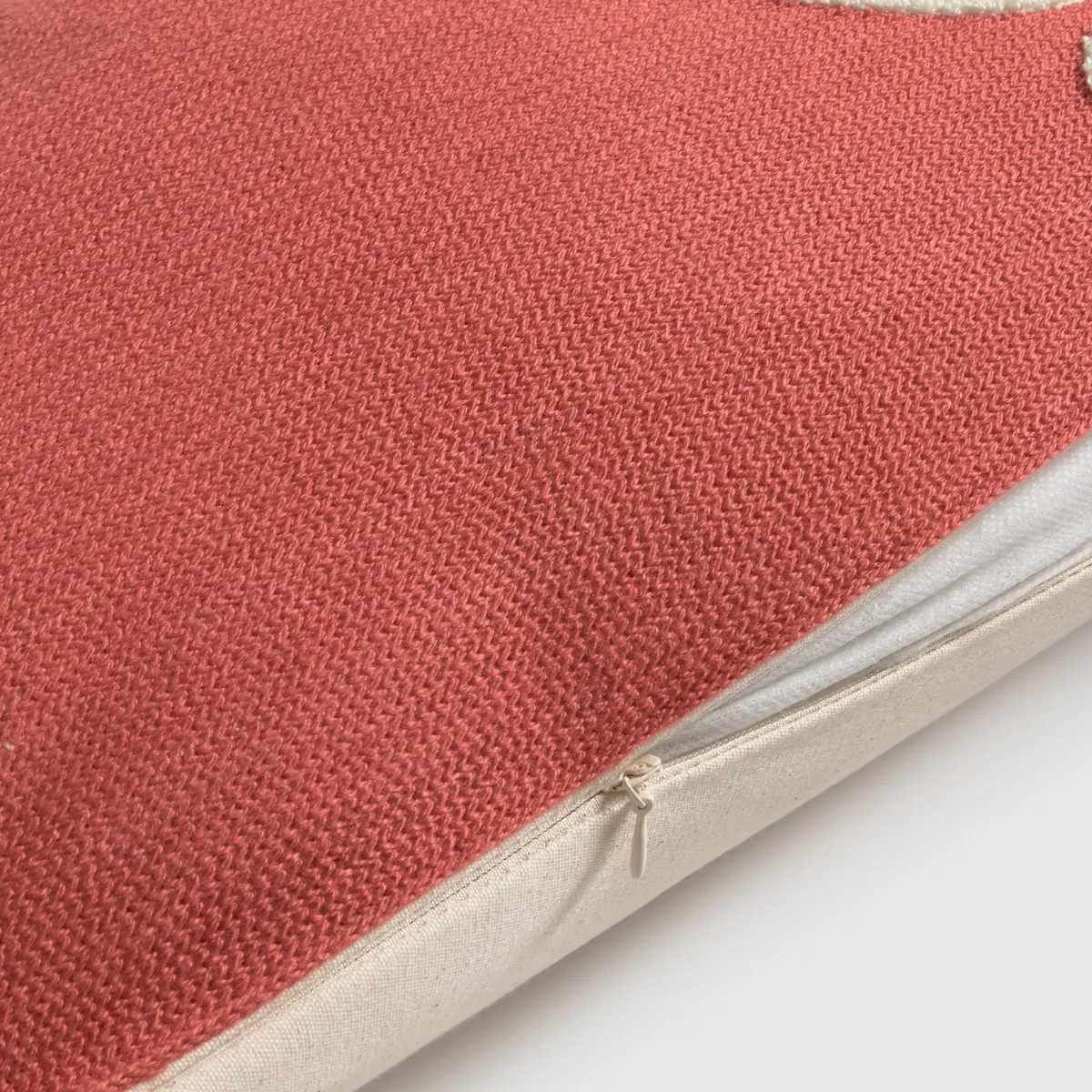 Funda de cojín algodón bordado hoja Hofi - Image 3