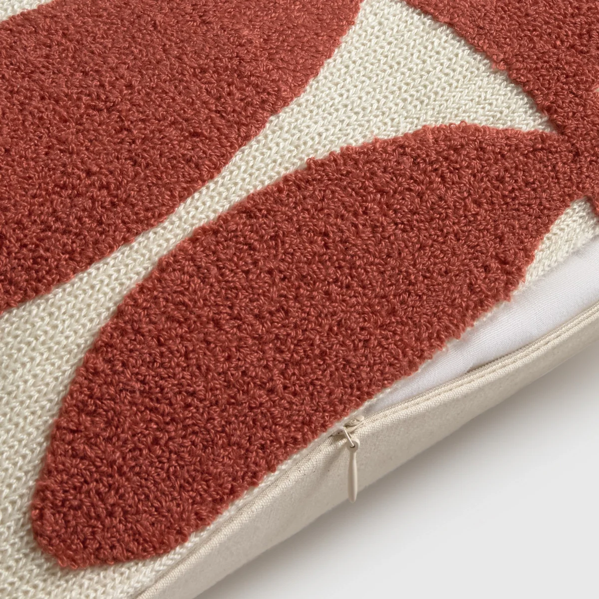 Funda de cojín algodón bordado hoja Hofu - Image 3