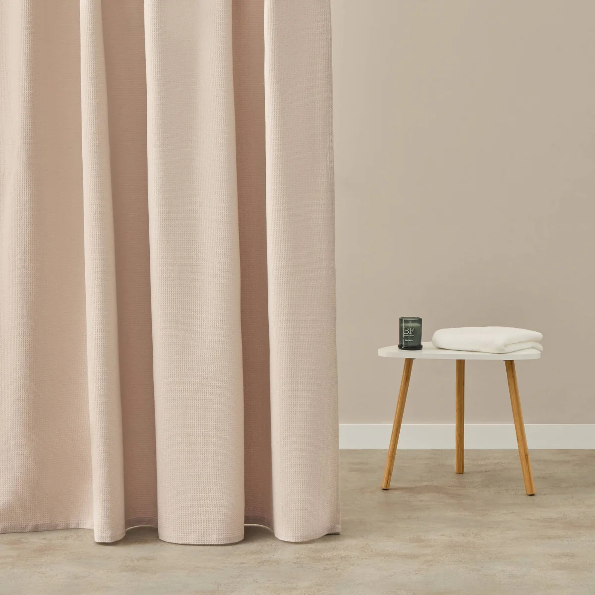 Cortina de baño pespunte decorativo Fedru