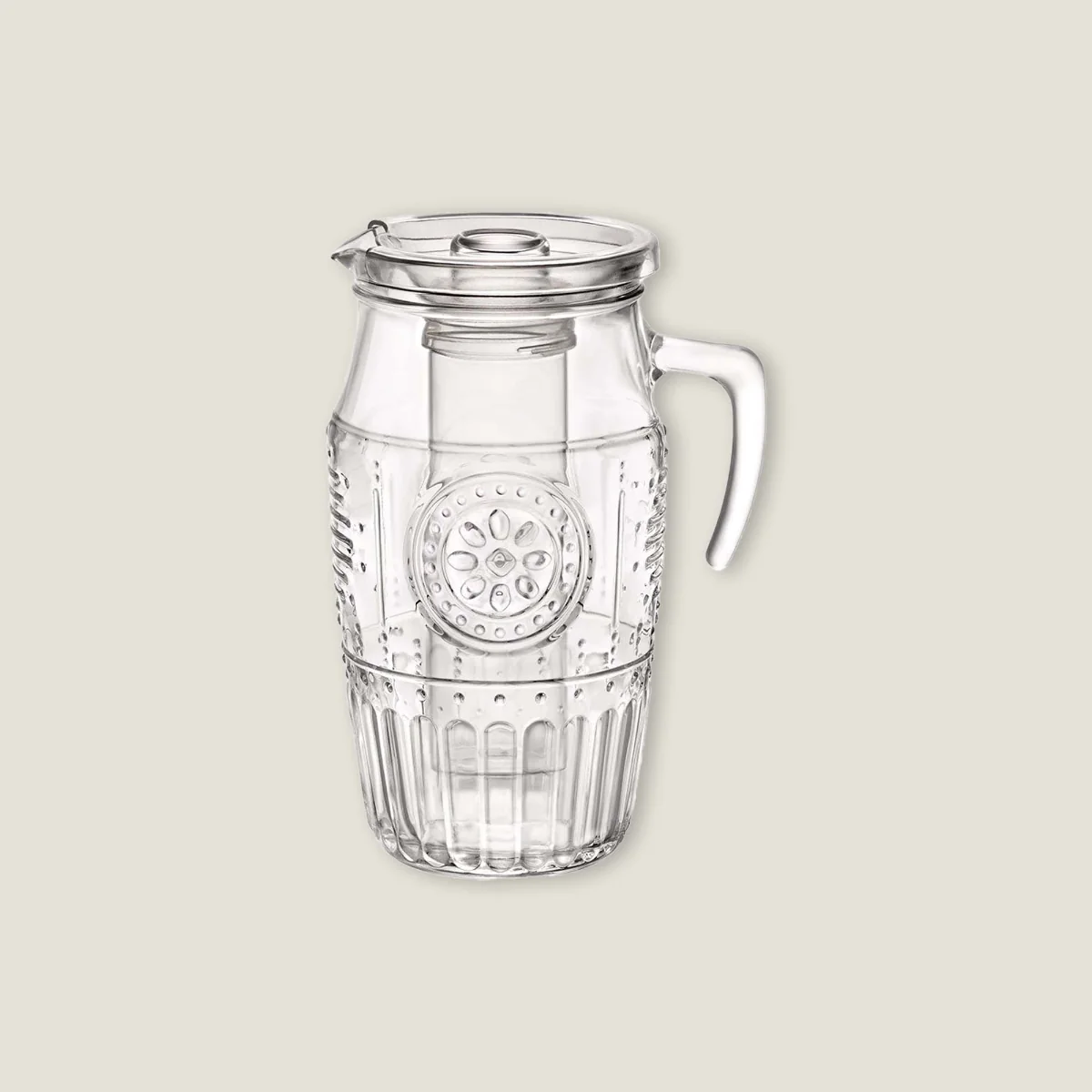 Jarra de cristal con tapa y asa Romanticj