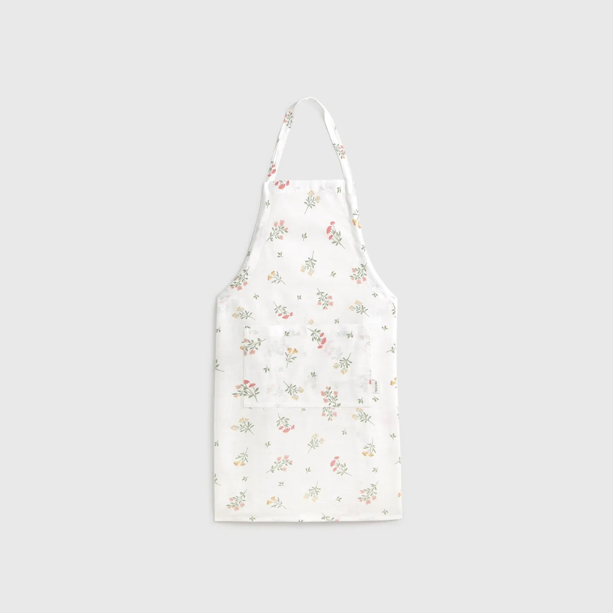 Delantal algodón estampado flores Florgu
