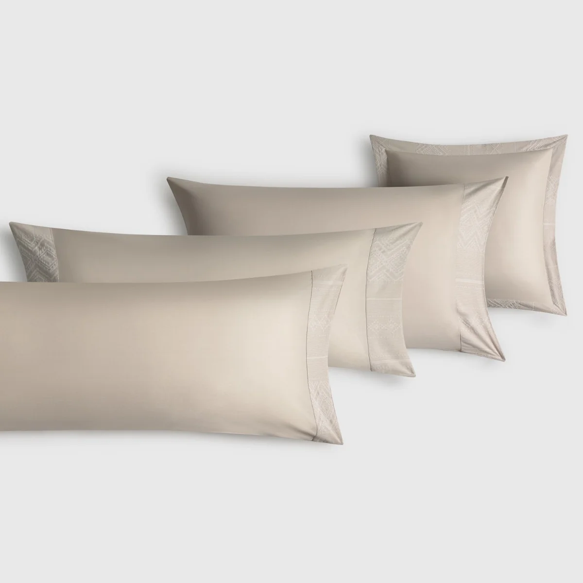 Funda de almohada algodón 180 hilos jacquard geométrico Rezig - Image 3