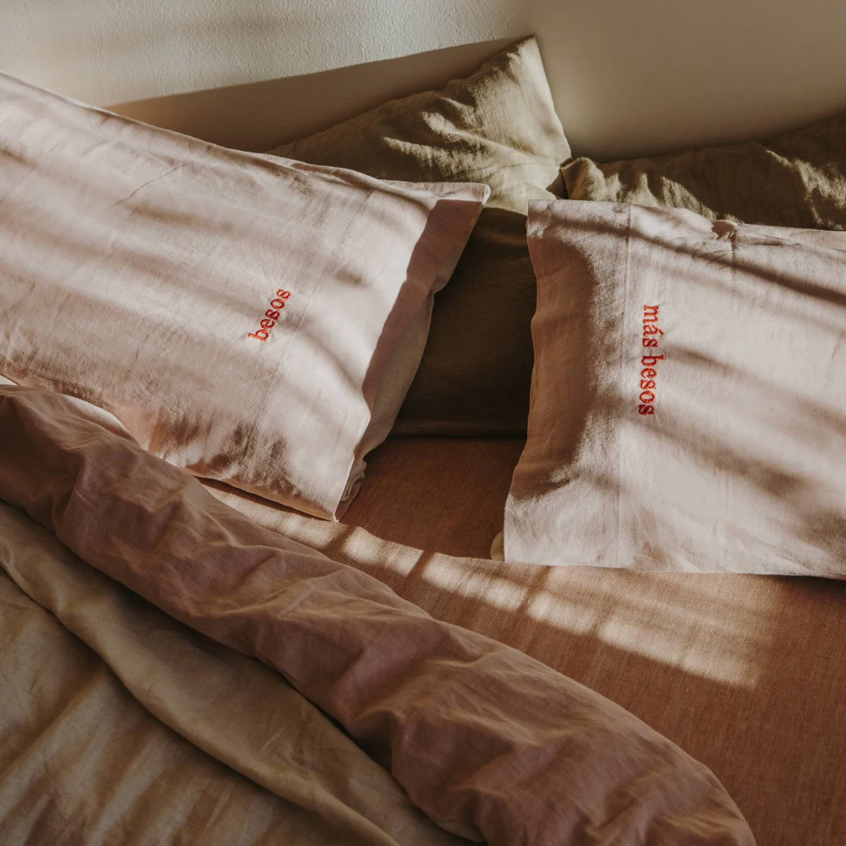 Funda de almohada lino y algodón Linlov