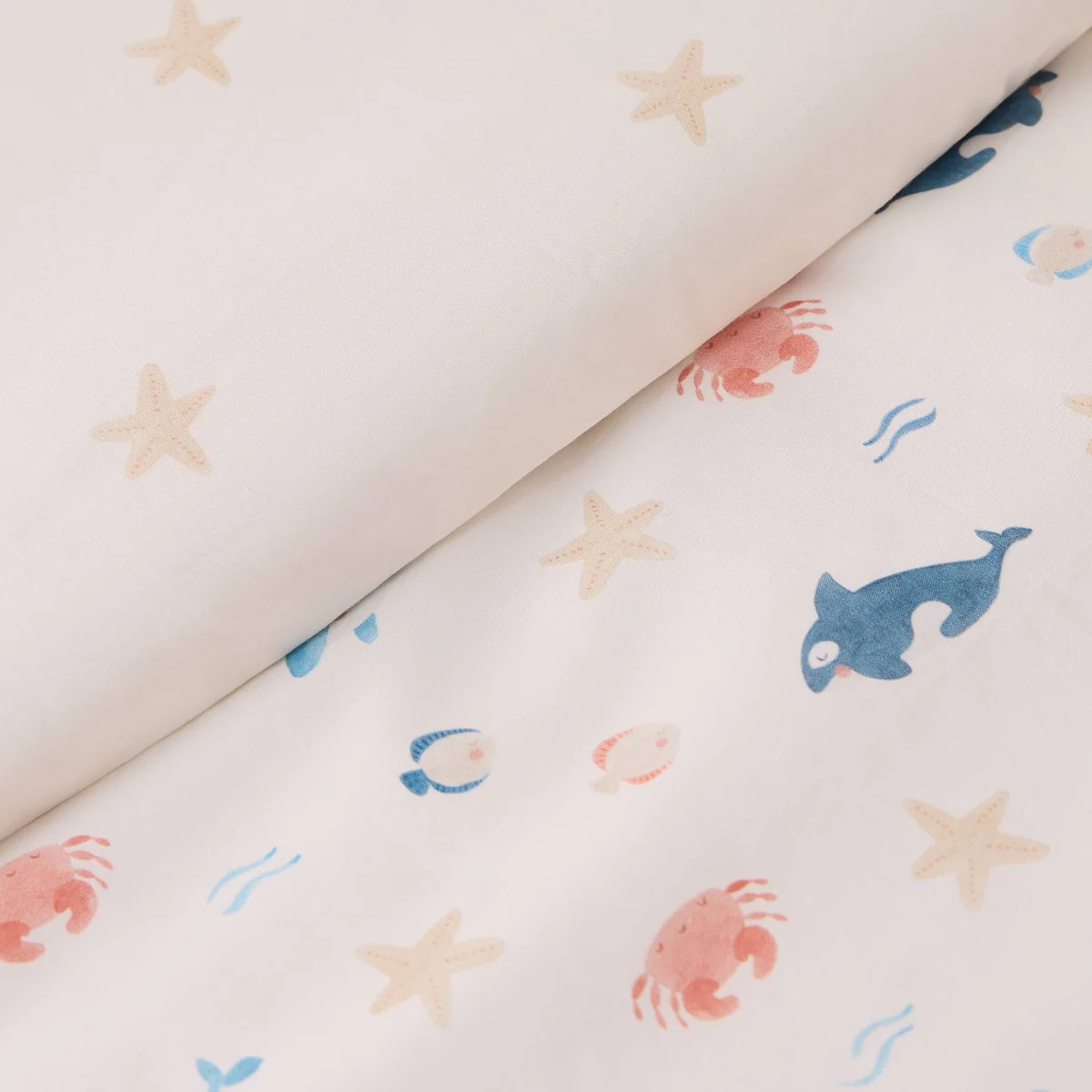 Set funda nórdica algodón percal 180 hilos animales marinos Sealu - Image 3