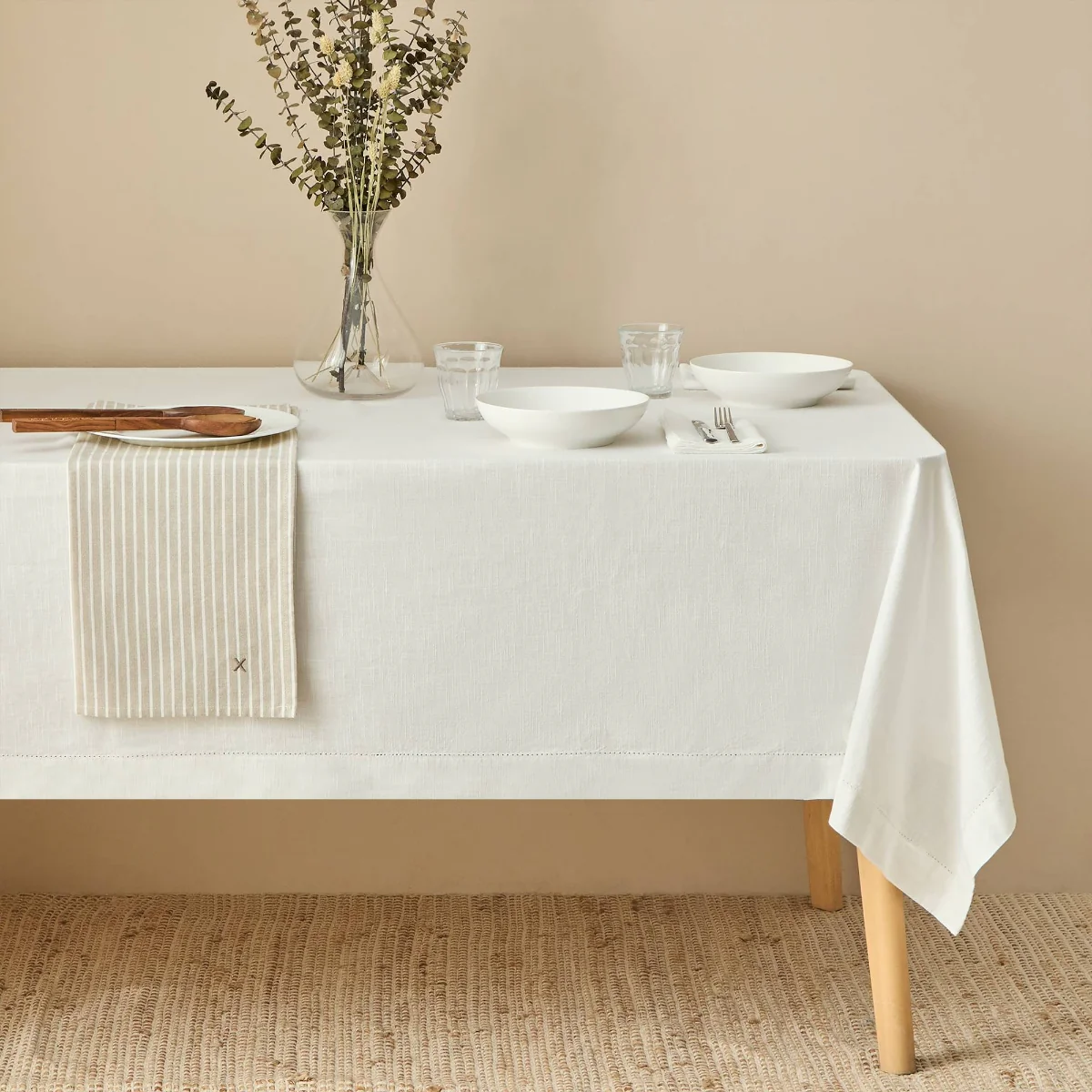 Mantel de algodón con acabado en vainica Claru - Image 3