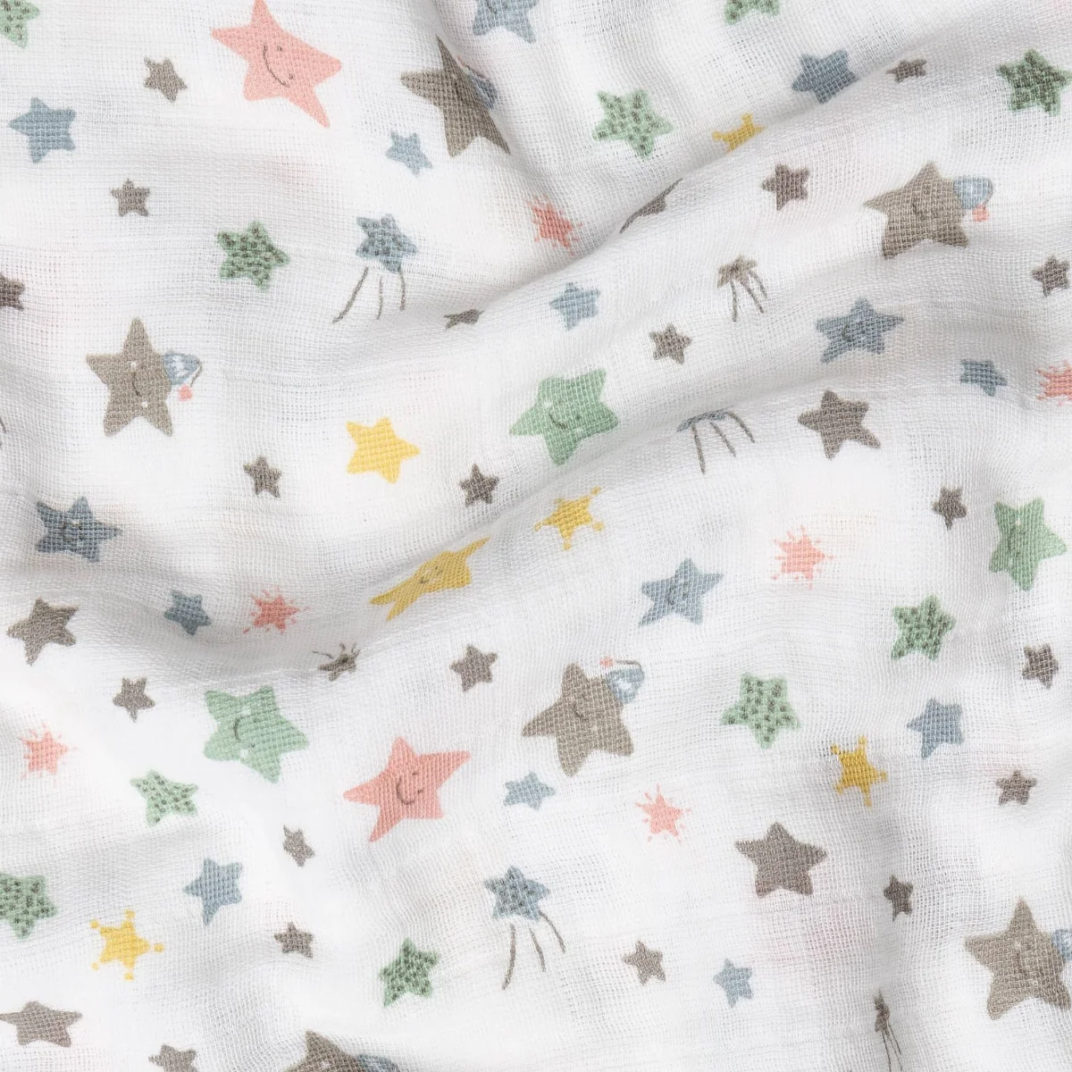 Muselina de algodón con estampado de estrellas Starfi - Image 3