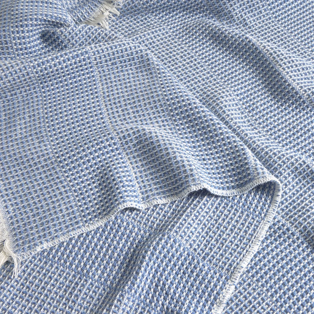 Plaid algodón gofrado con flecos Vima - Image 3