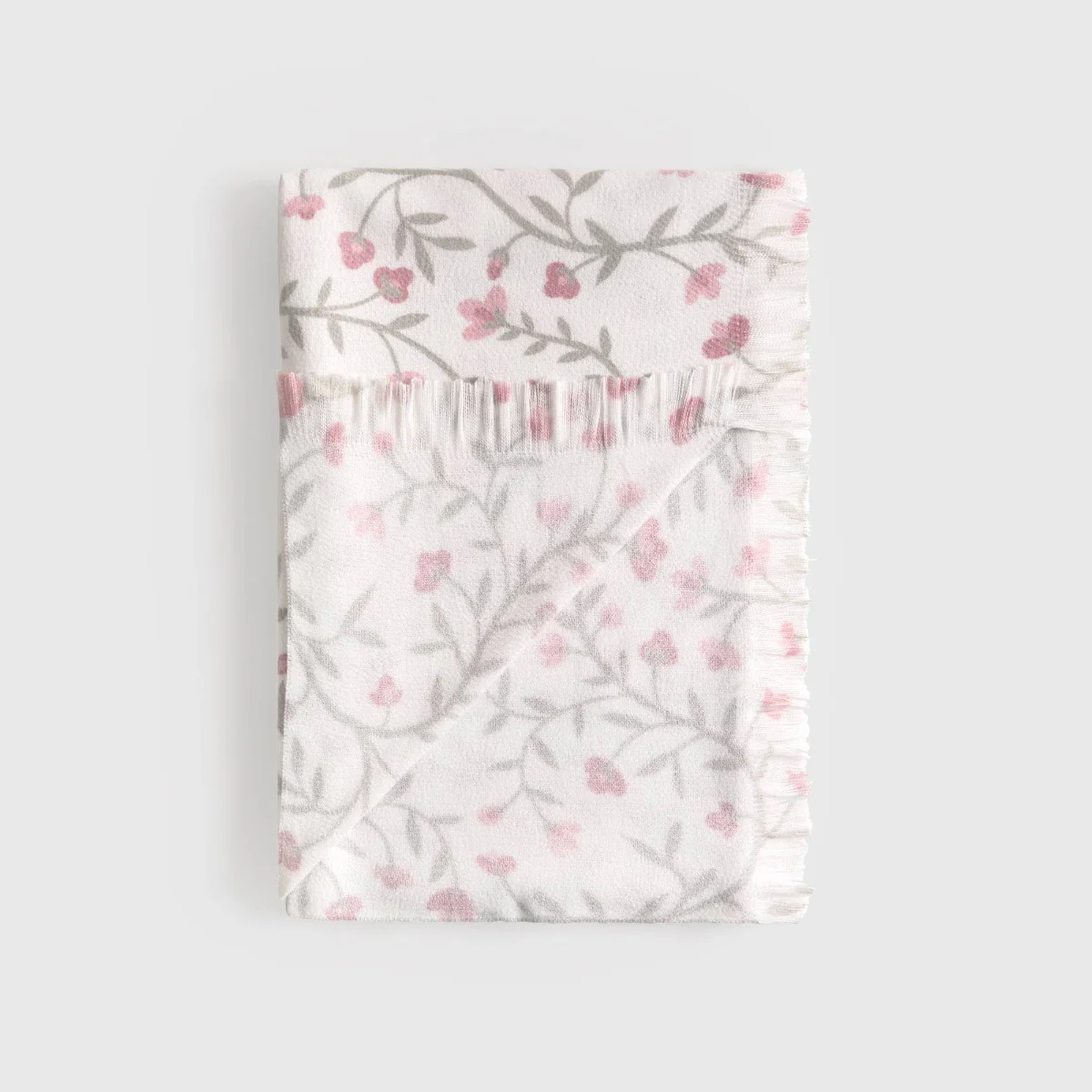 Plaid con flores y flecos decorativos Lapla - Image 2