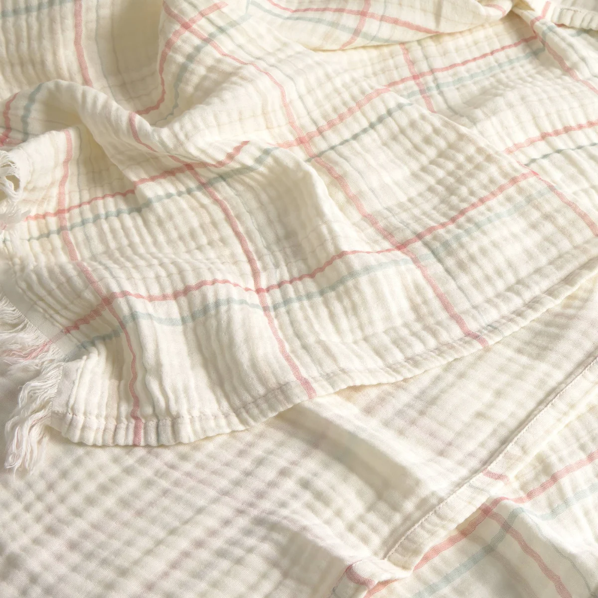Plaid algodón gasa Mucua