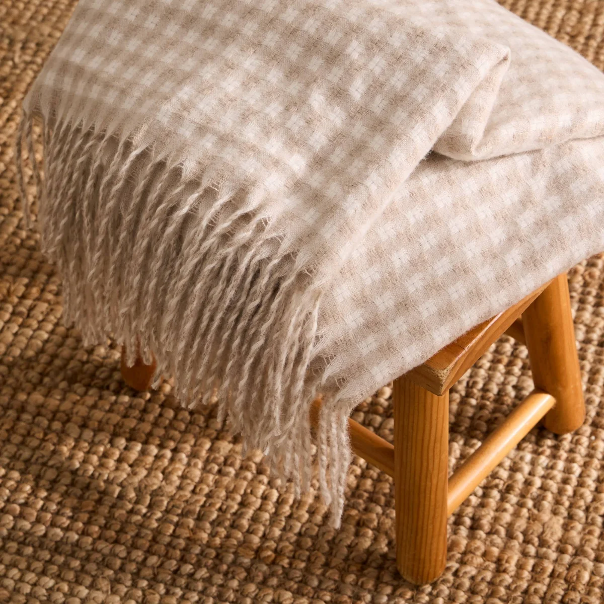 Plaid de cuadros con flecos Vipla - Image 3