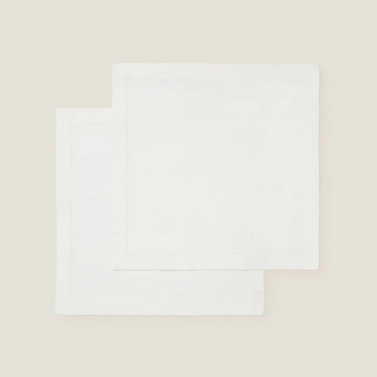 Set de 2 servilletas de algodón con vainica Claru