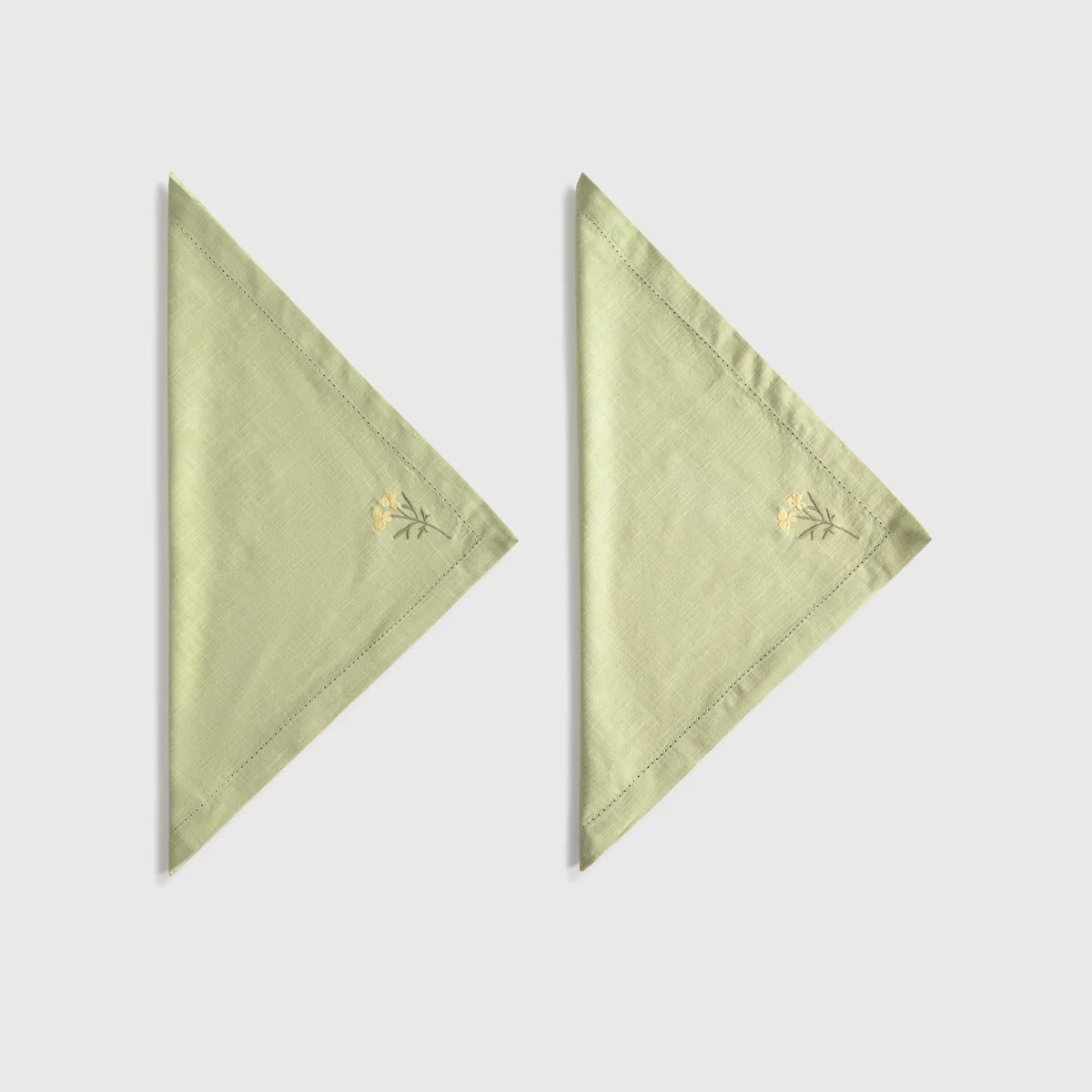 Set de 2 servilletas algodón bordado flor Florgu - Image 2