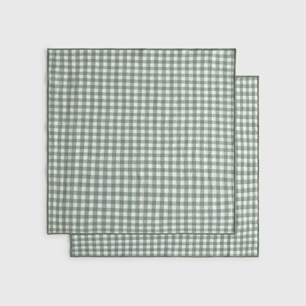 Set 2 servilletas algodón reversibles cuadros y rayas Grac
