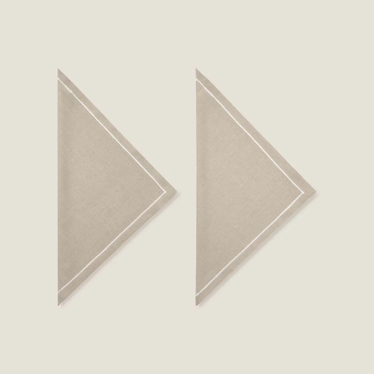 Set de 2 servilletas de lino natural Lin - Image 2