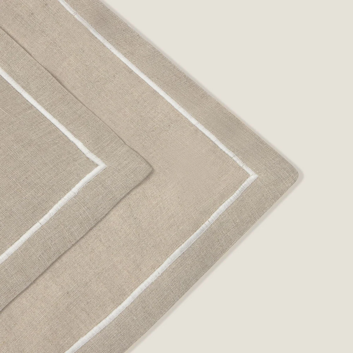 Set de 2 servilletas de lino natural Lin - Image 3