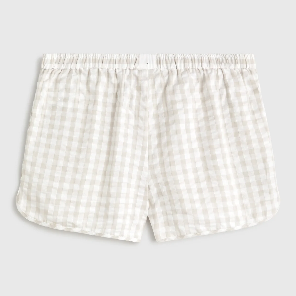 Short de algodón seersucker cuadros vichy Nat - Image 5