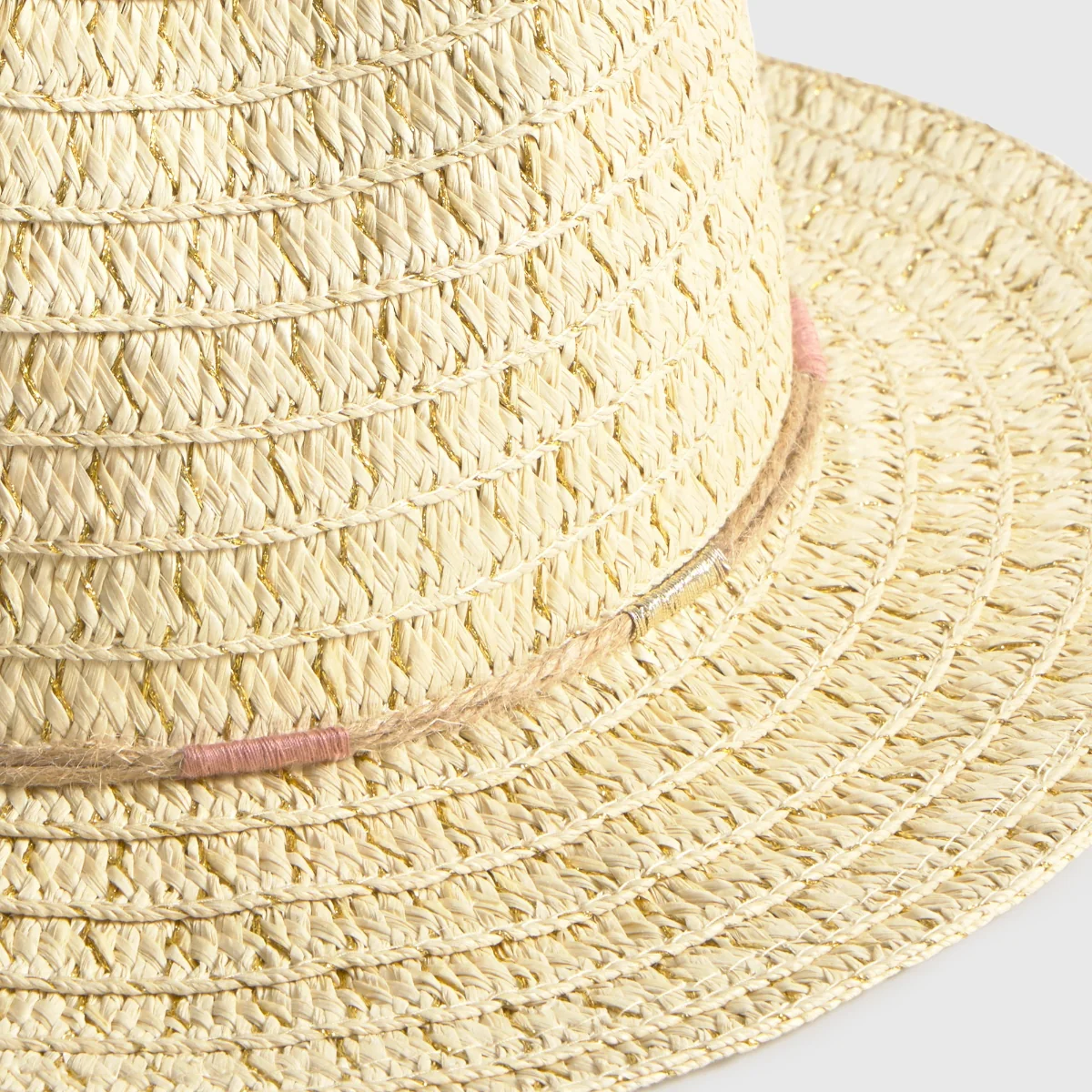 Sombrero ala ancha hilo dorado Luha - Image 3
