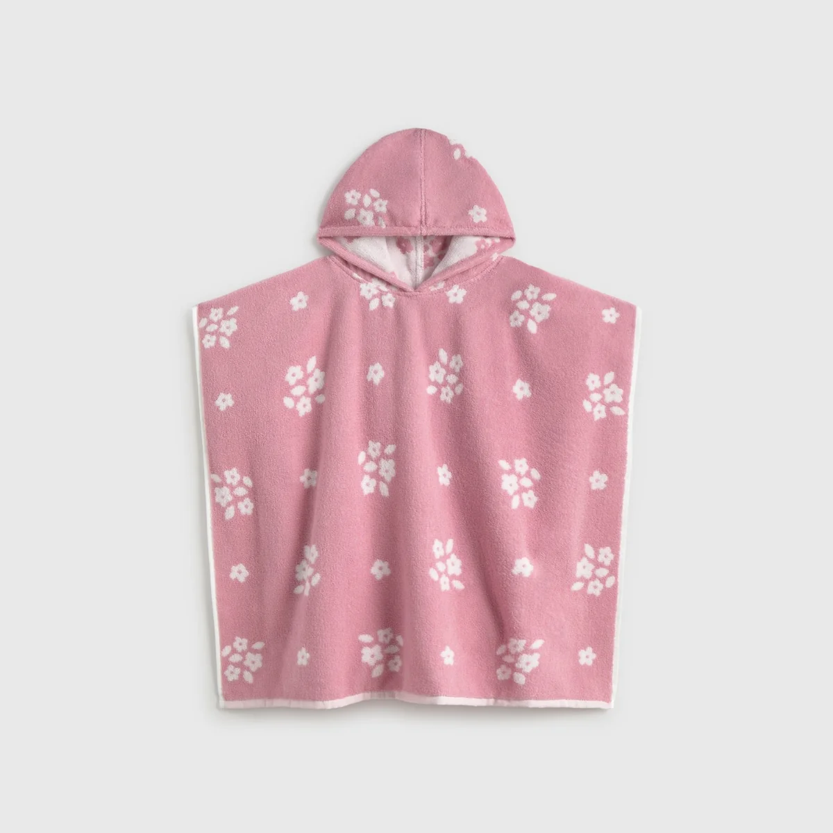 Toalla poncho algodón flores Florgri
