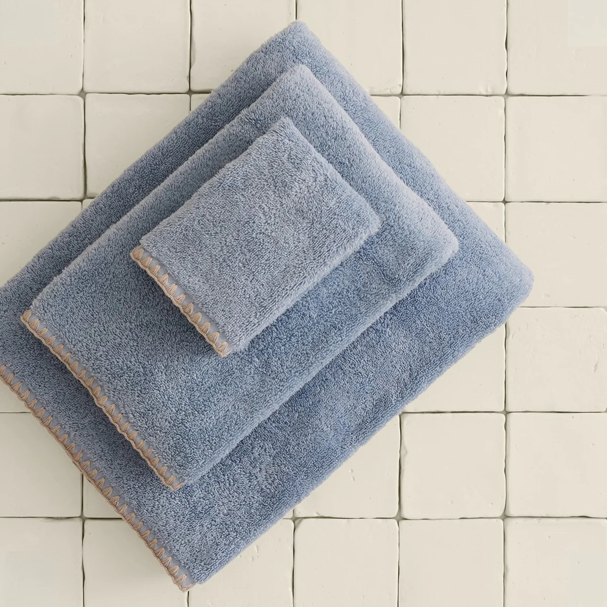 Toalla de baño algodón pespunte decorativo Unimax