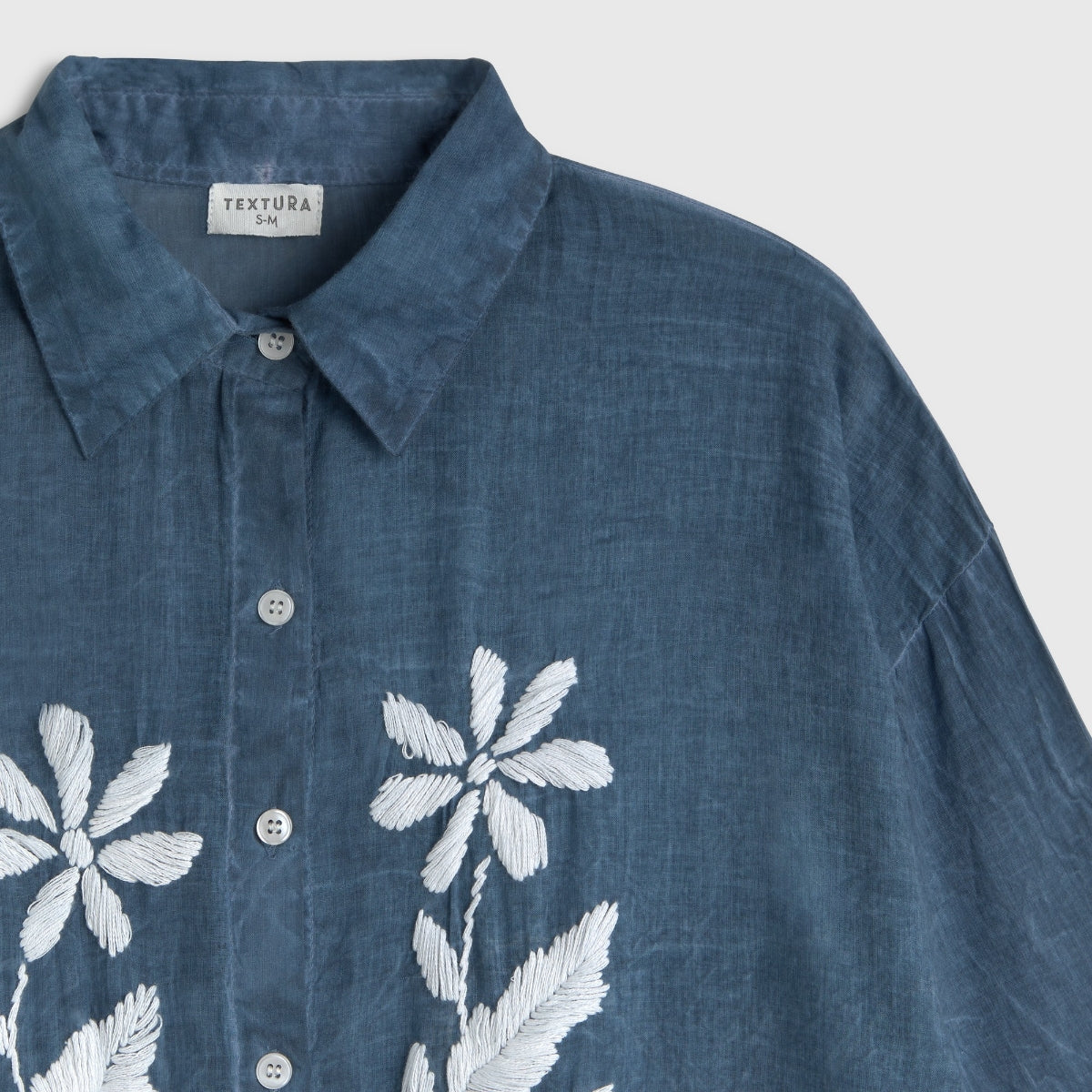 Caftán largo algodón bordado floral Camis - Image 6