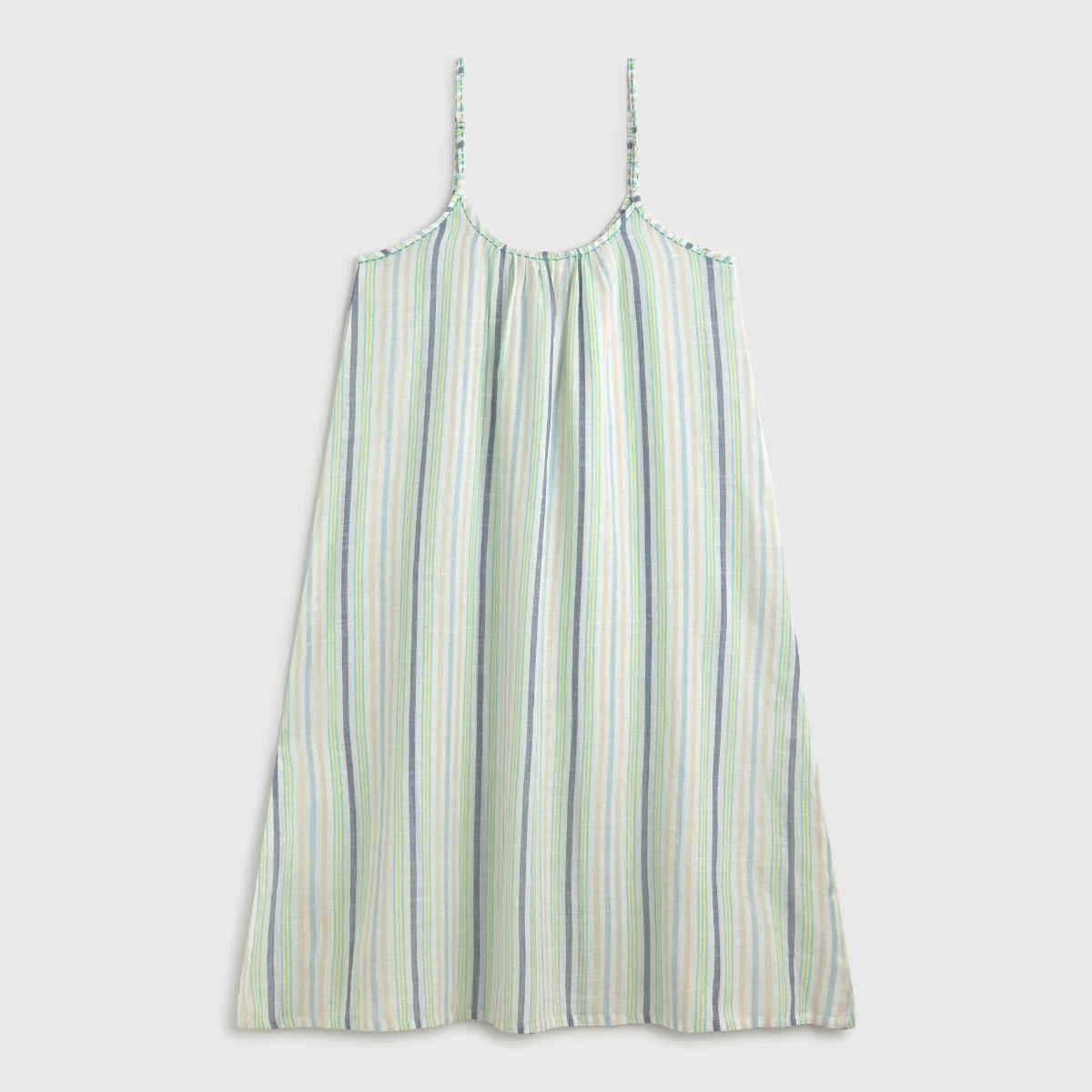 Vestido de playa largo algodón rayas Fluoriana - Image 6