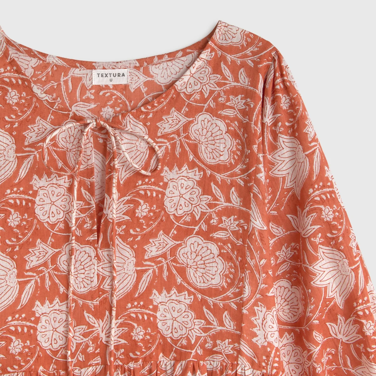 Caftán largo algodón estampado floral Kenla - Image 6