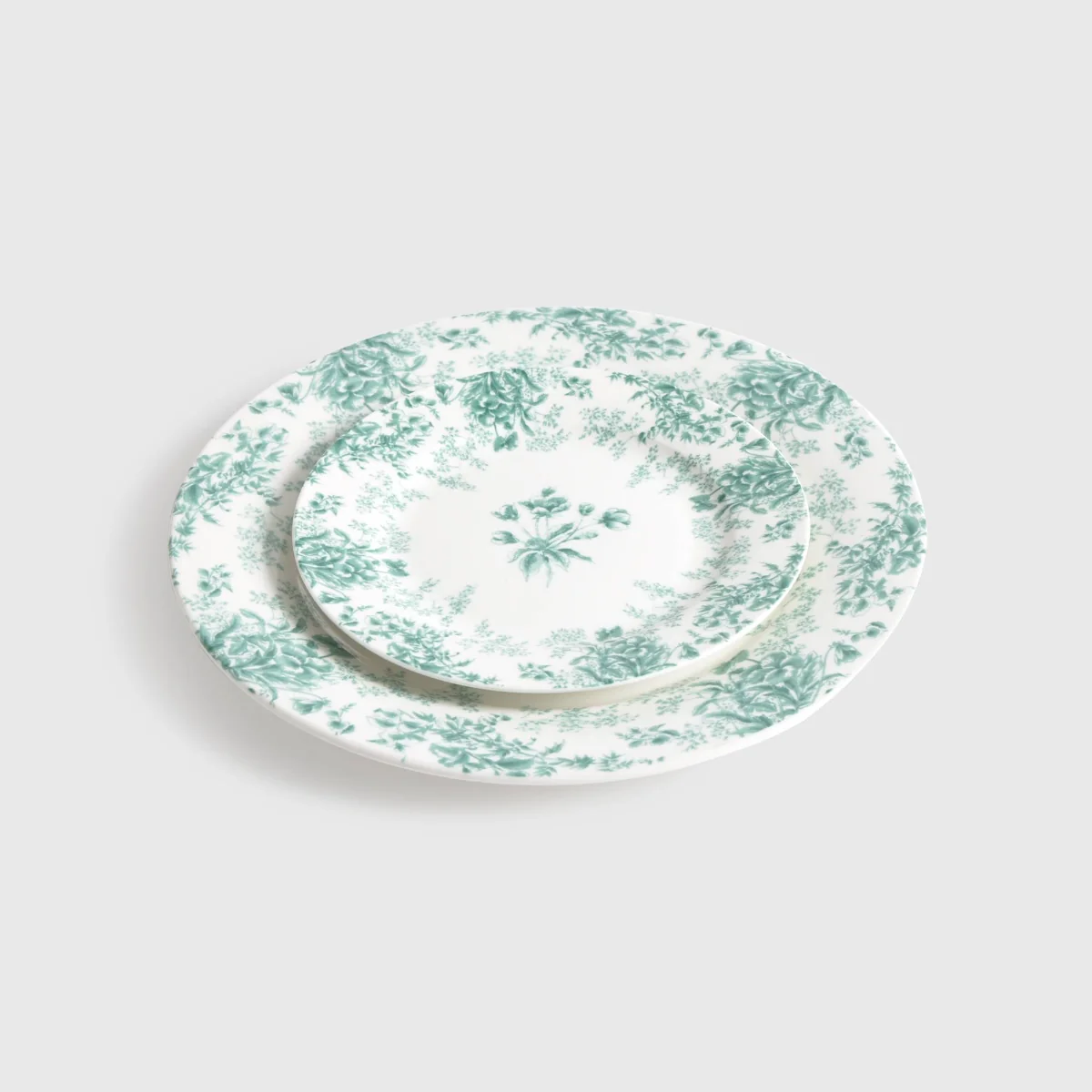Plato llano 26 cm floral verde Bloemeng - Image 4