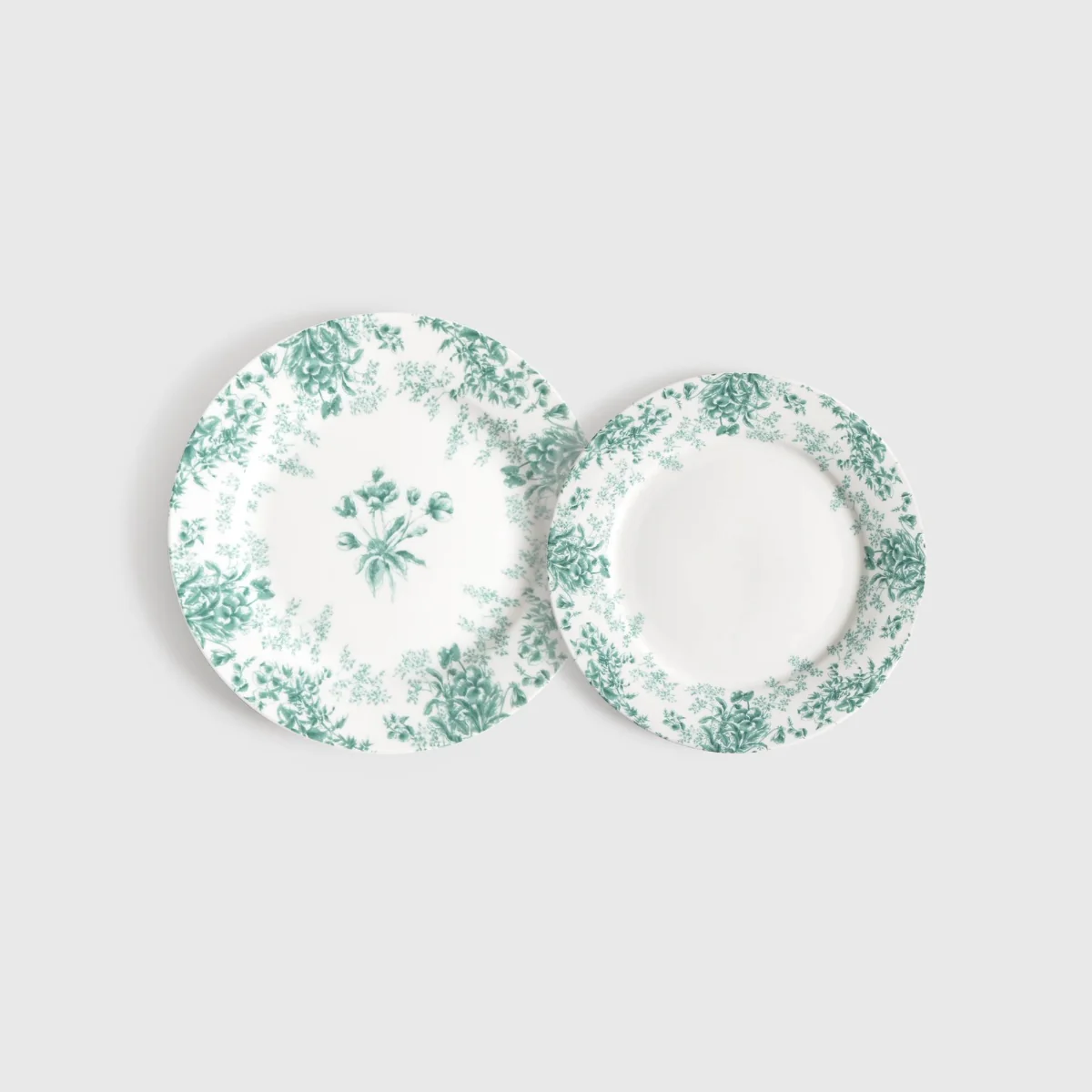Plato llano 26 cm floral verde Bloemeng - Image 5