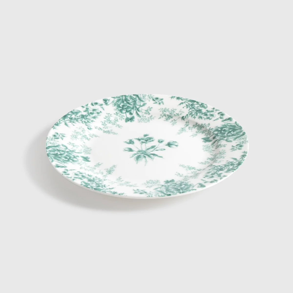 Plato llano 18 cm floral verde Bloemenp