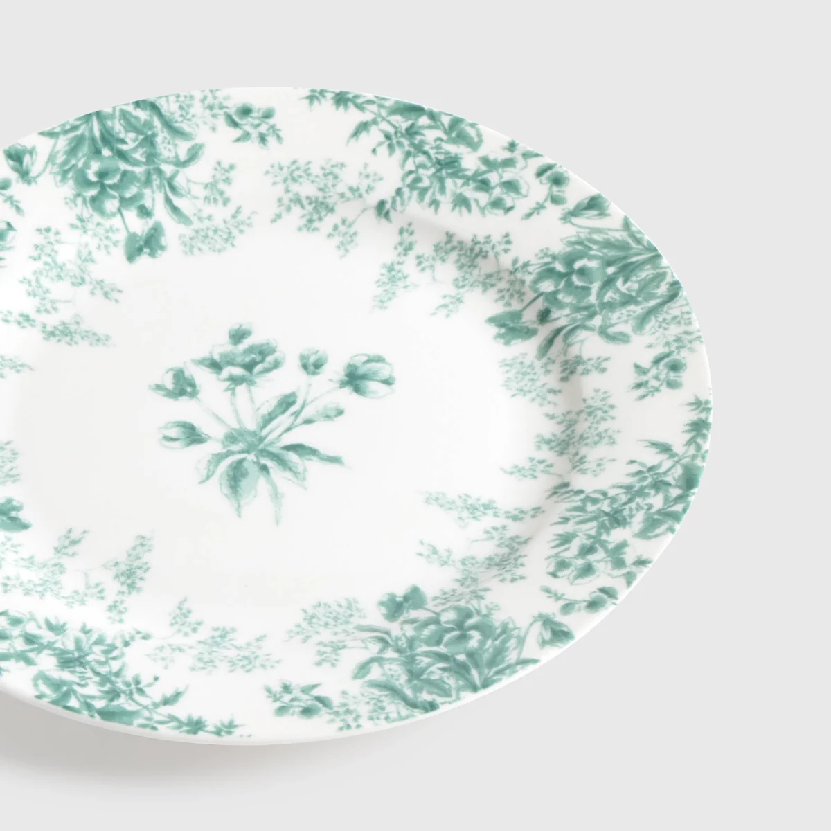 Plato llano 18 cm floral verde Bloemenp - Image 3